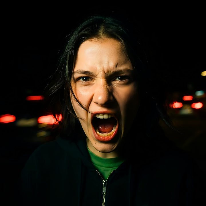 Alice Oh, artiste du label Corralejo Music, photographiée de nuit